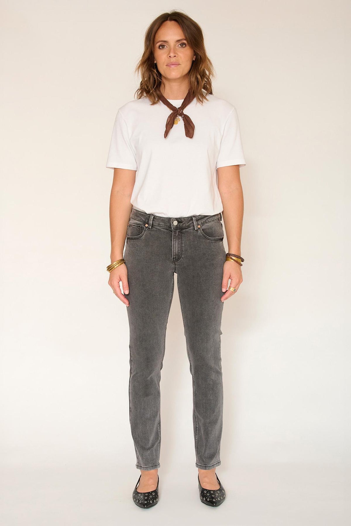 Jean - THE BIRKIN POWER STRETCH-GREY - KURT WASH