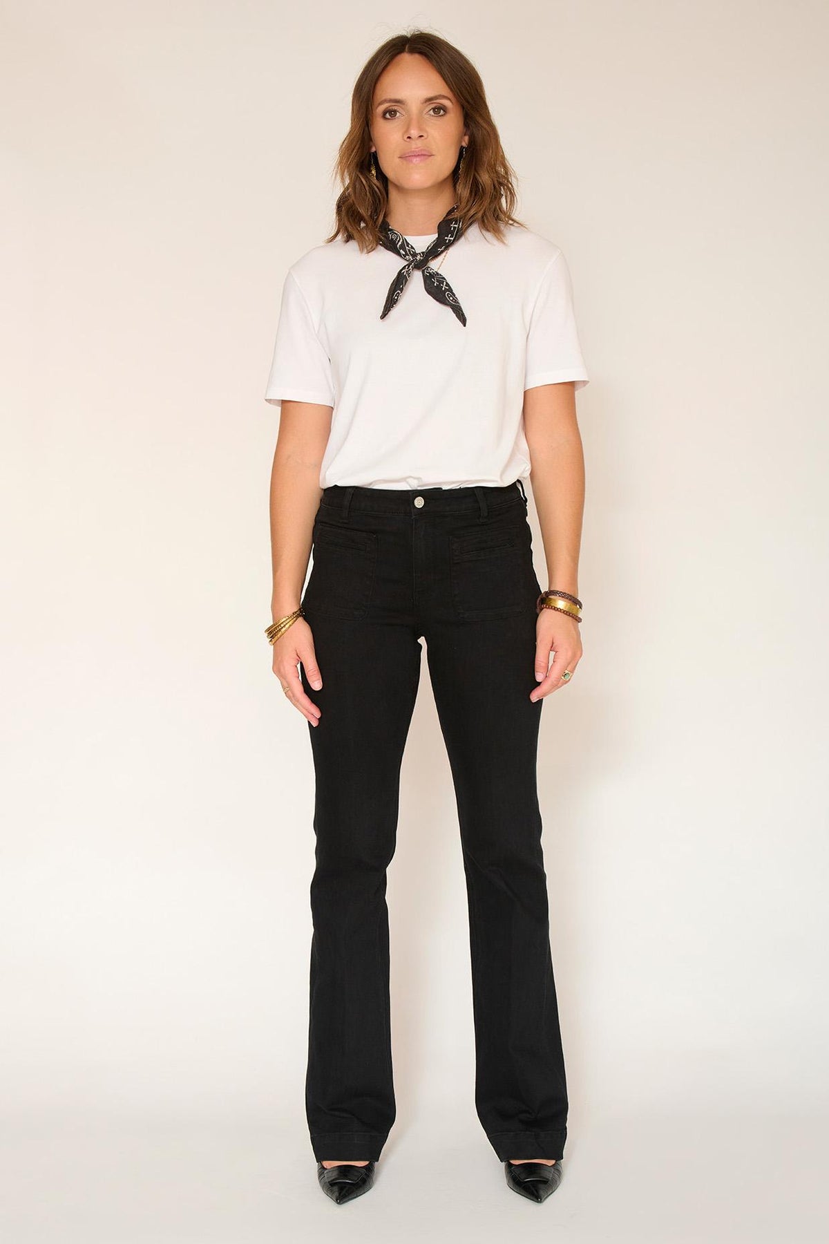Jean - THE DIANA POWER STRETCH-BLACK - RINSE WASH
