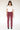 Pantalon - THE DIANA VELVET-GRENAT