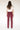 Pantalon - THE DIANA VELVET-GRENAT