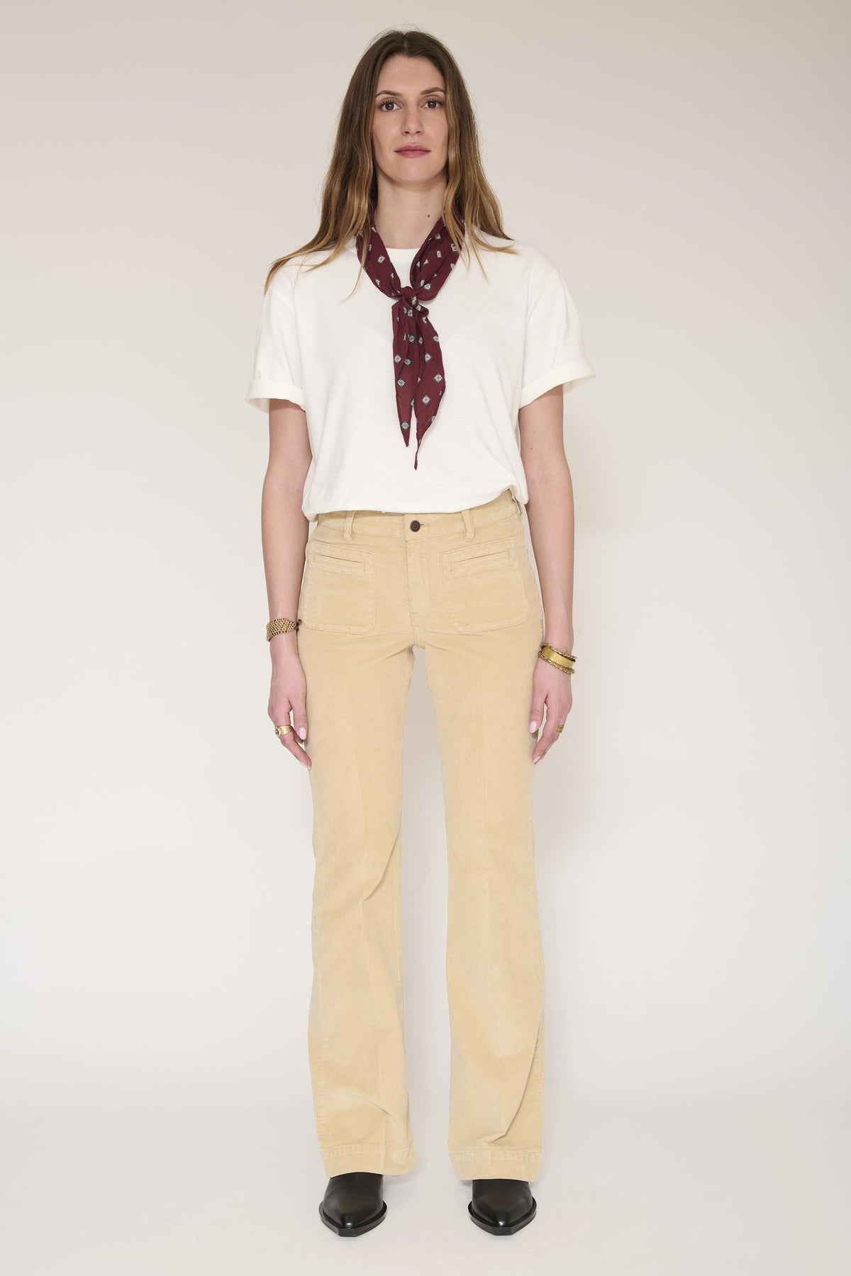 Pantalon - THE DIANA VELVET-VANILLE