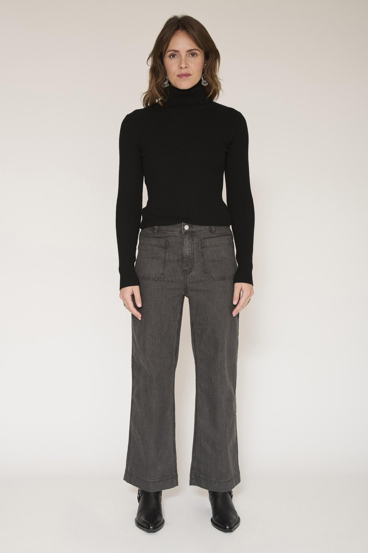 Jean - THE FRIDA BOBBY STRIPES-GREY