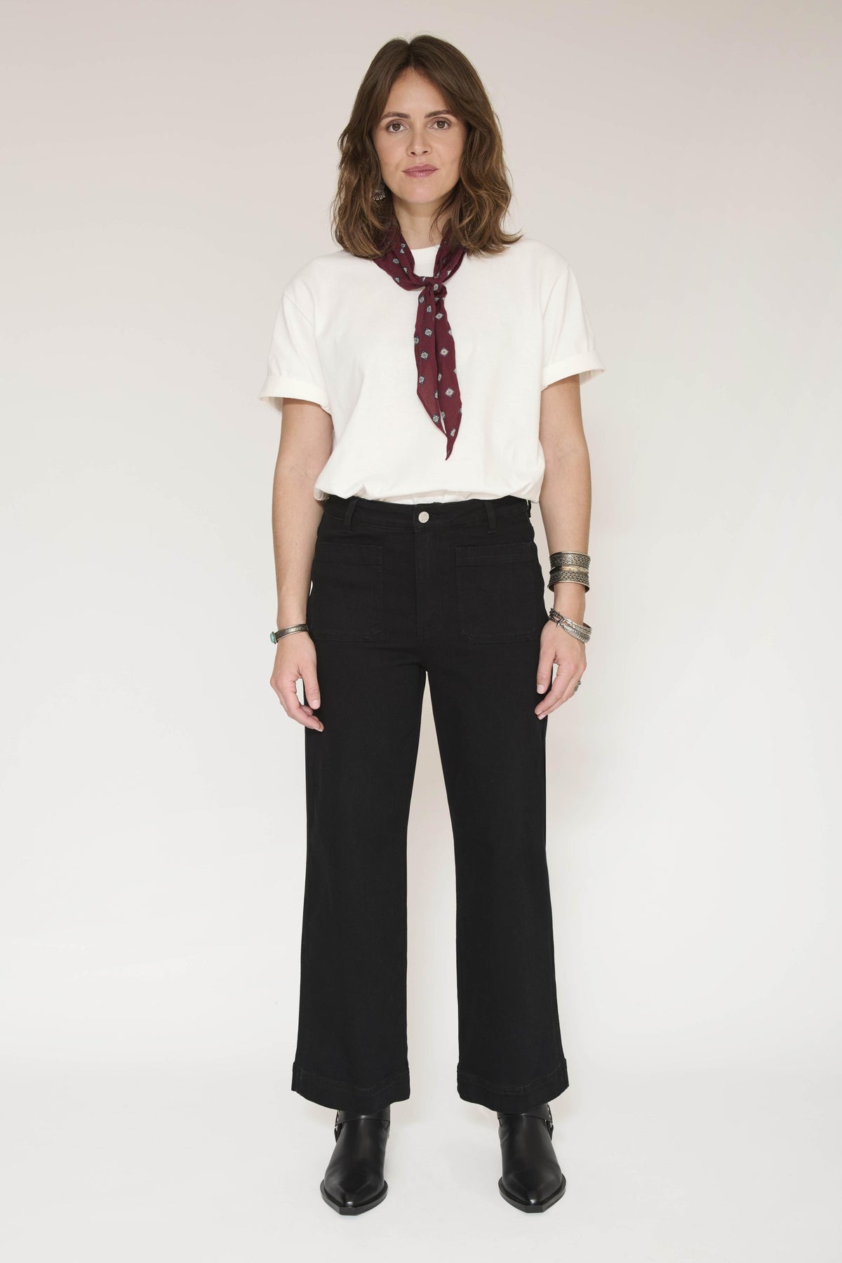 Jean - THE FRIDA POWER STRETCH-BLACK - RINSE WASH