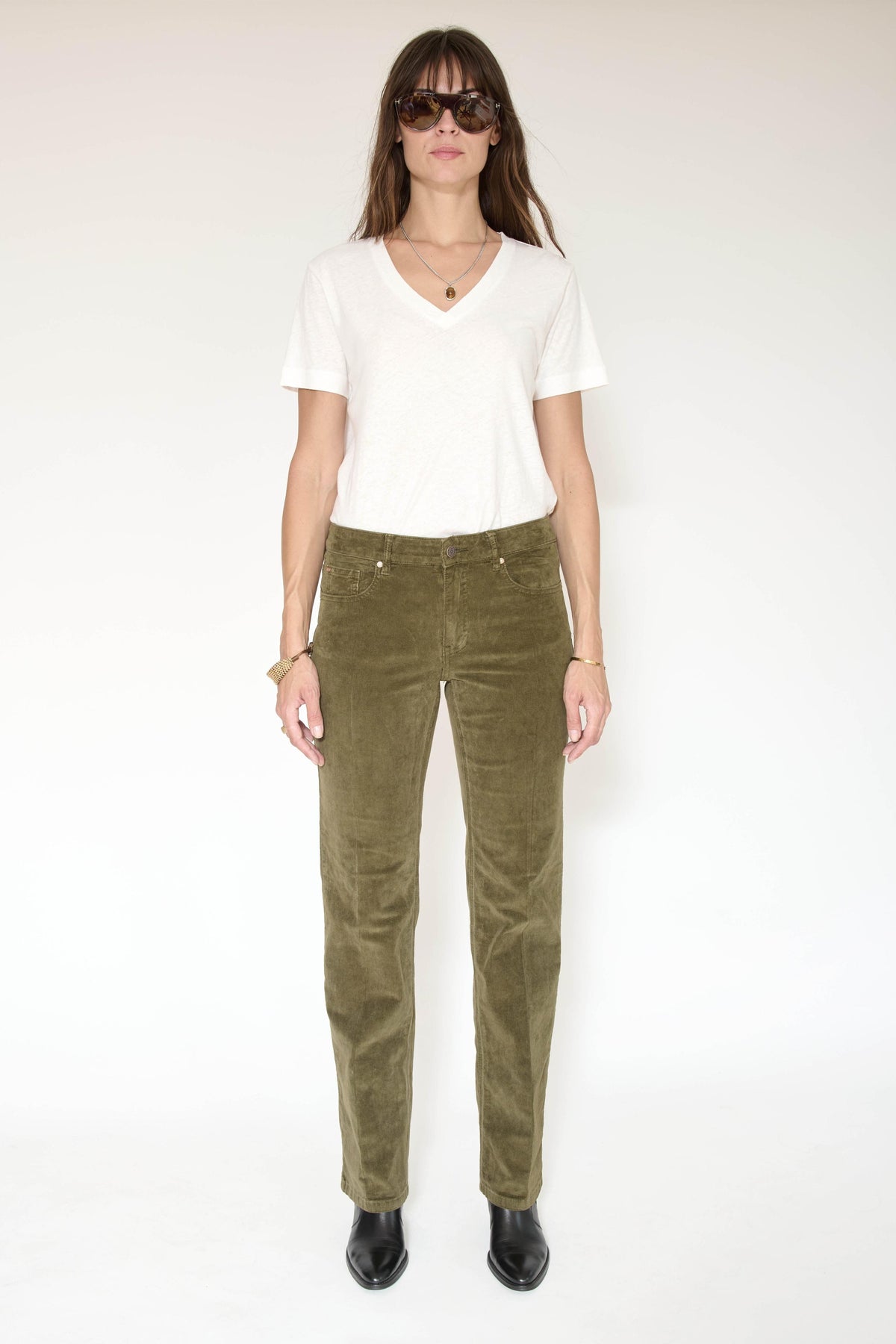 Pantalon - THE JAGGER VELVET-KAKI