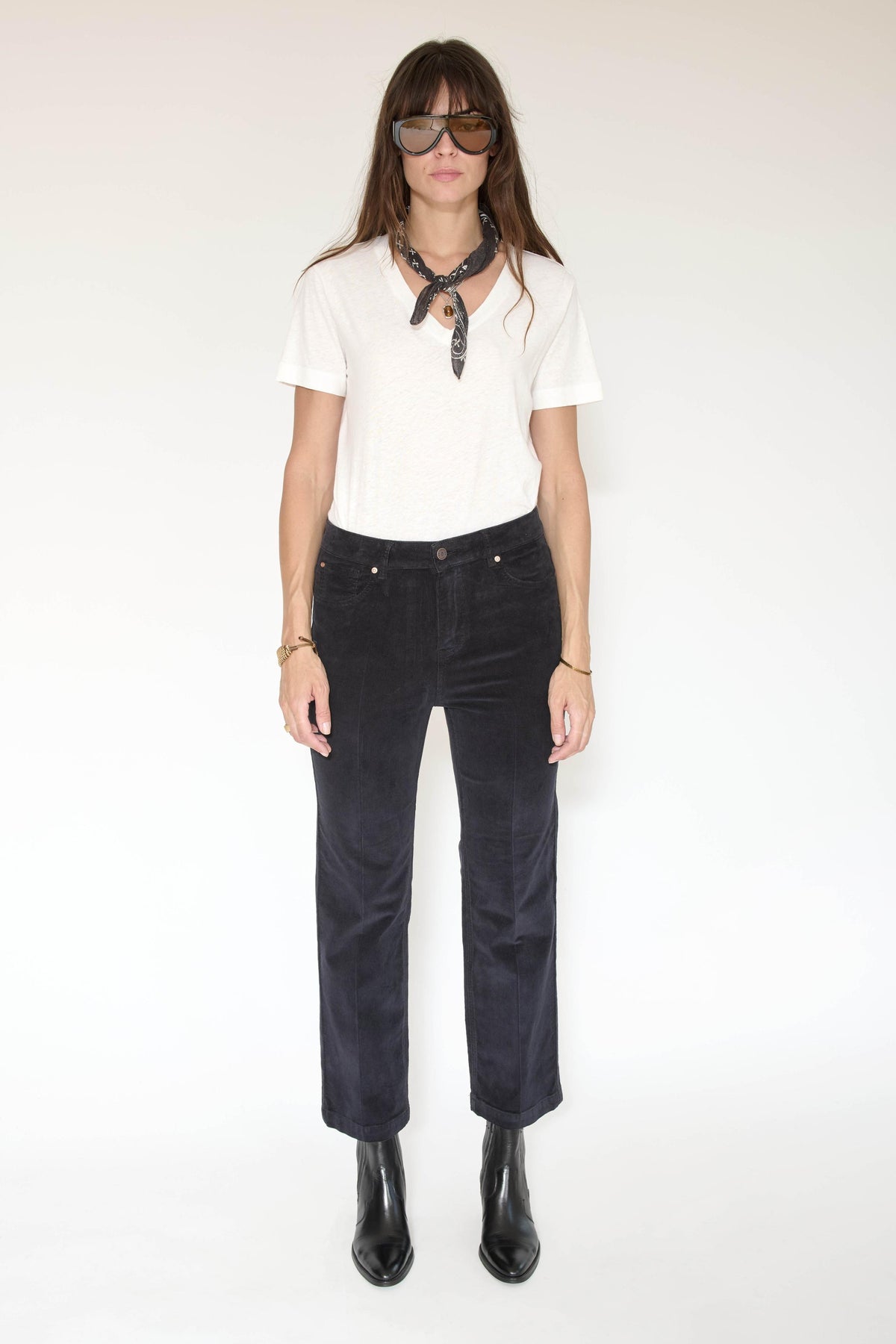 Pantalon - THE LINDA VELVET-BLACK