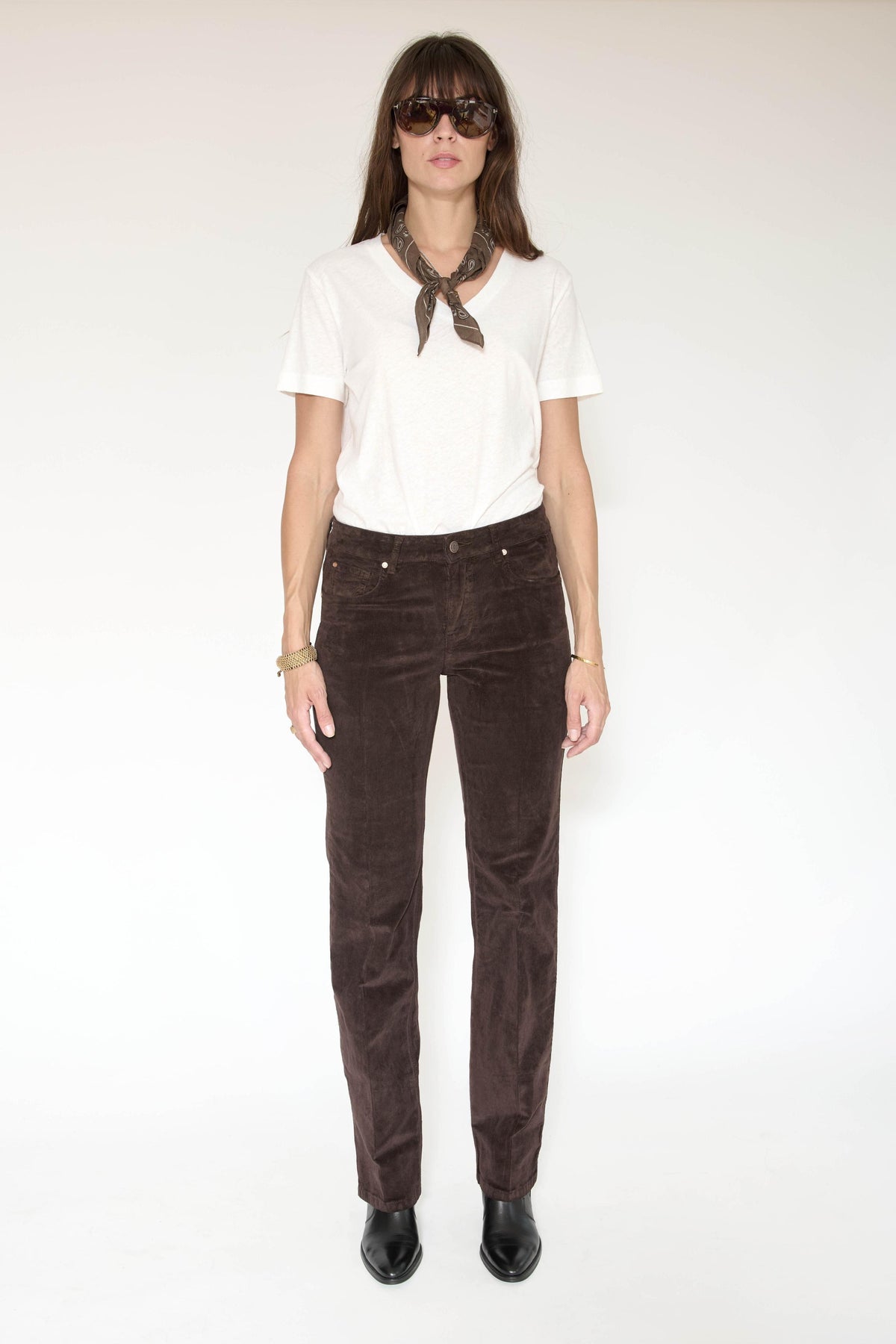 Pantalon - THE MERCURY VELVET-BROWN