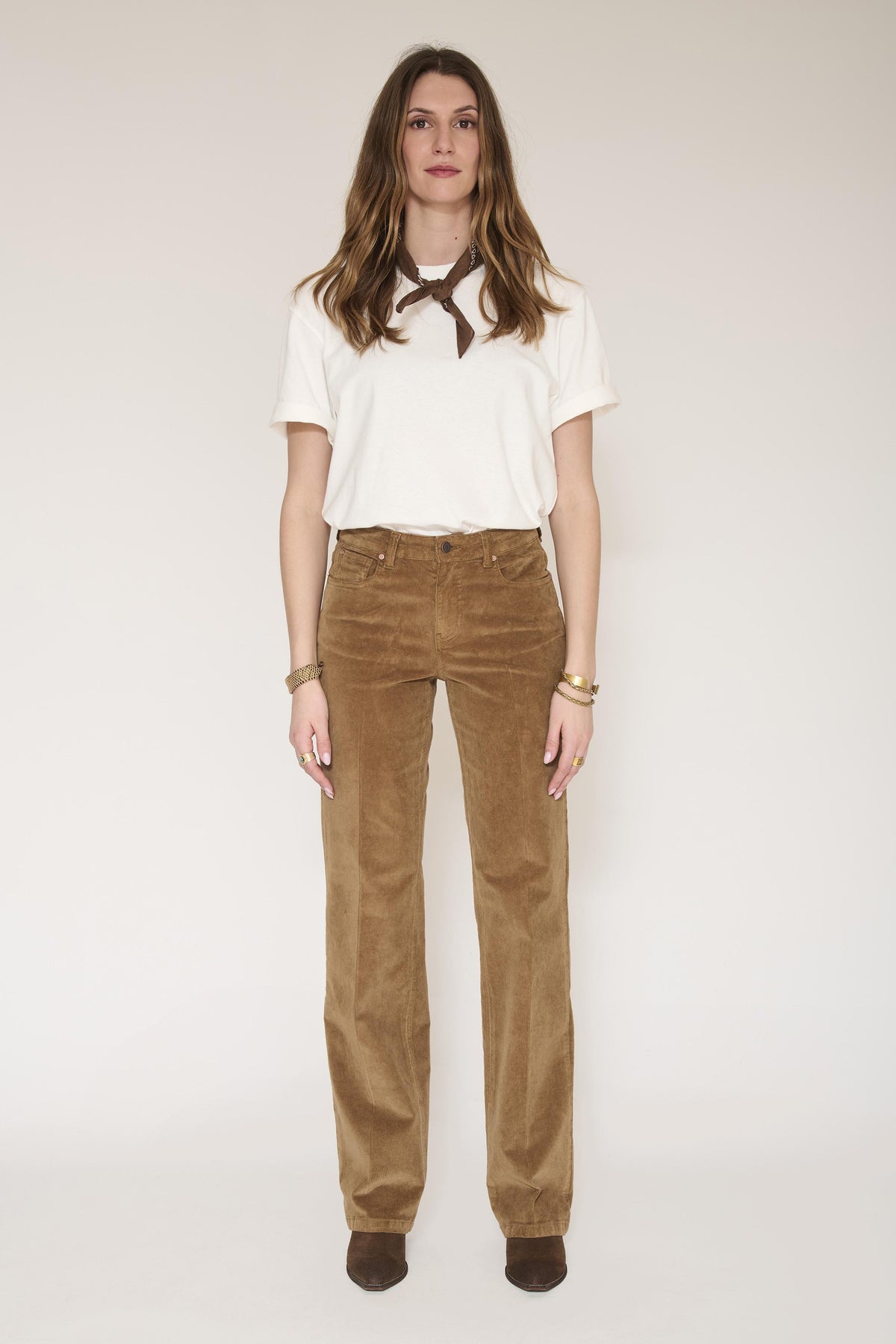 Pantalon - THE MERCURY VELVET-CACAO