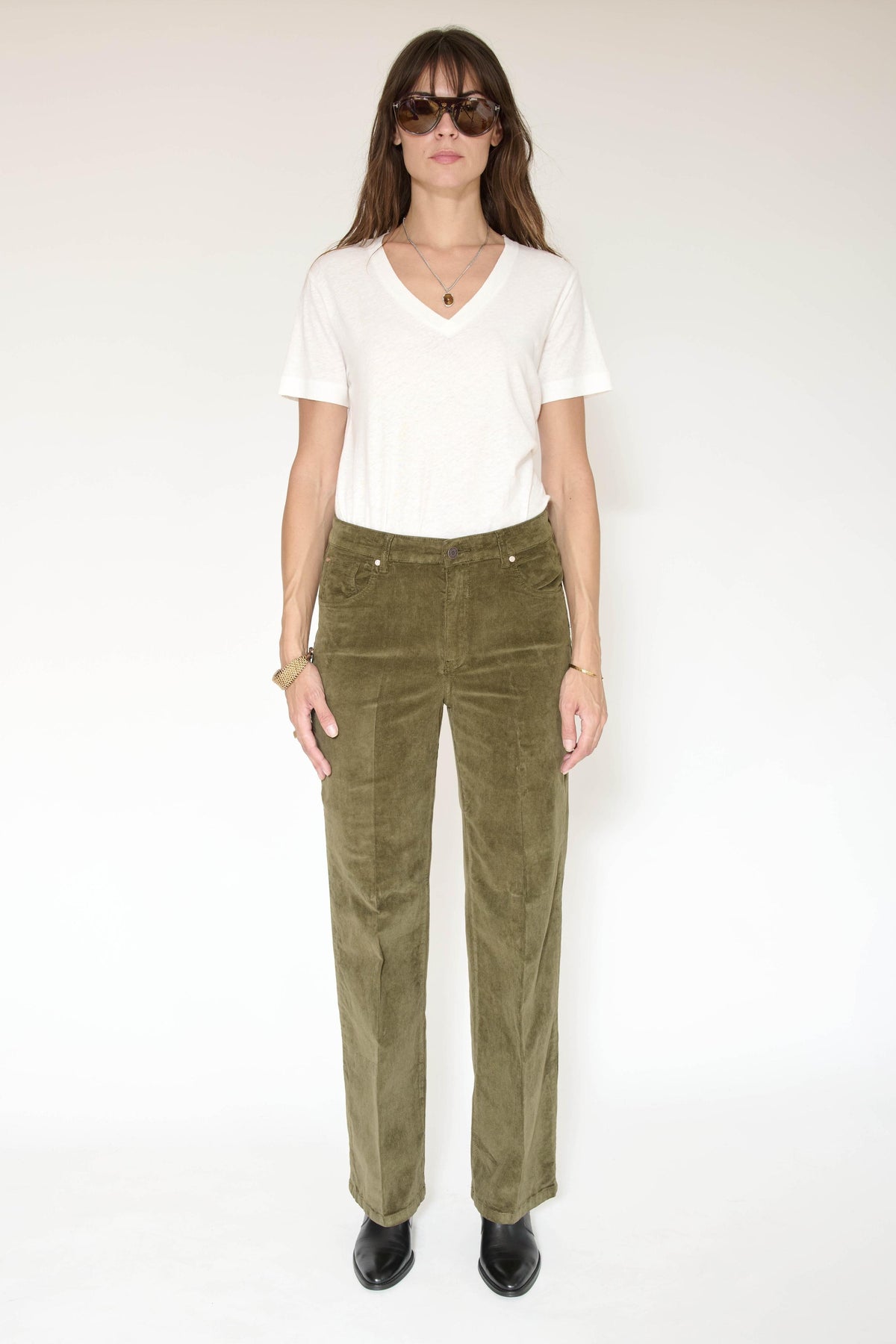 Pantalon - THE MERCURY VELVET-KAKI