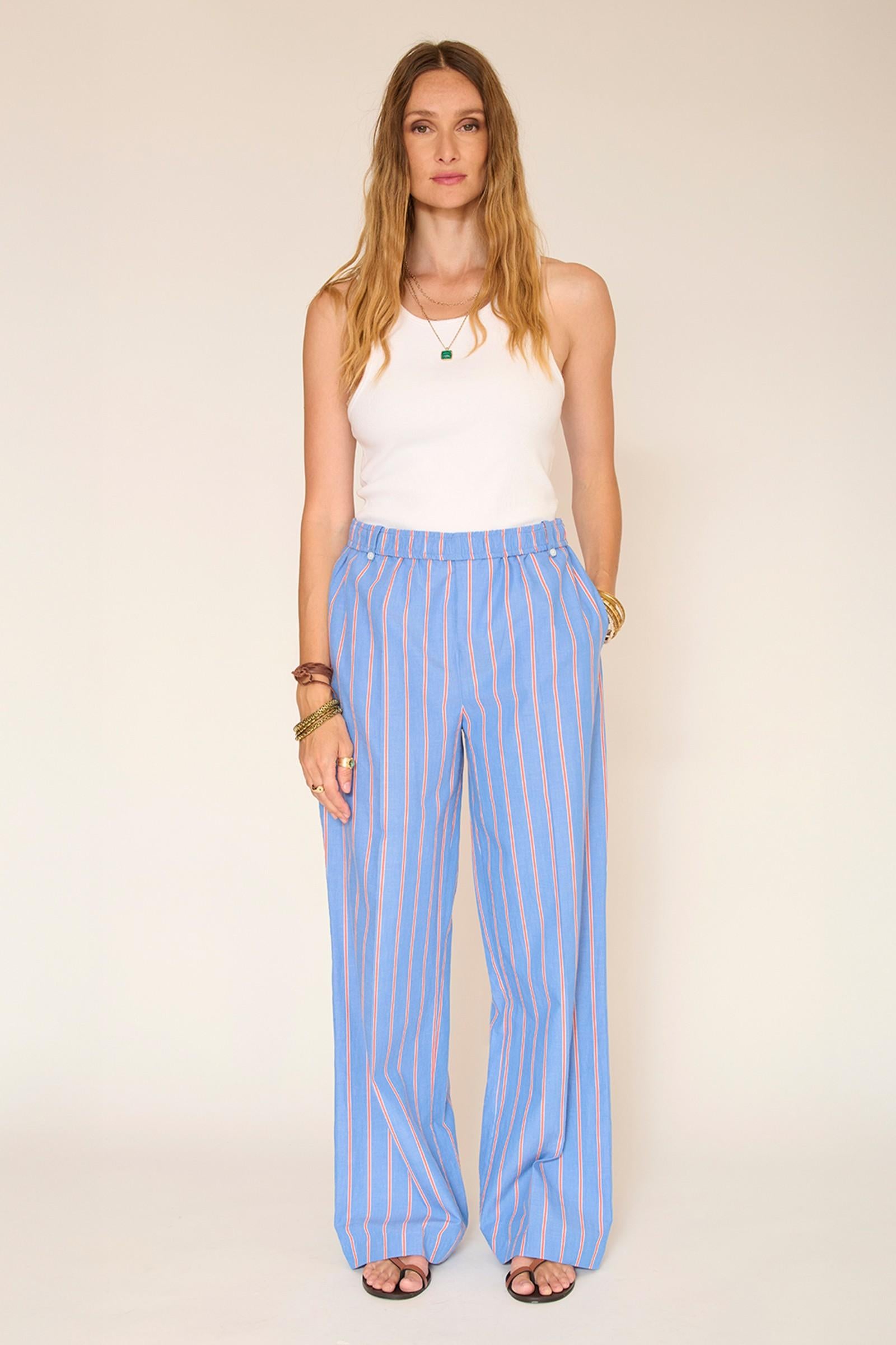 blue119's blog Images High Quality Grahic Pants - PARIMO-BLUE – MKT Studio